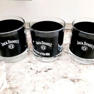 Rare Jack Daniels Whiskey NBA drink glasses
